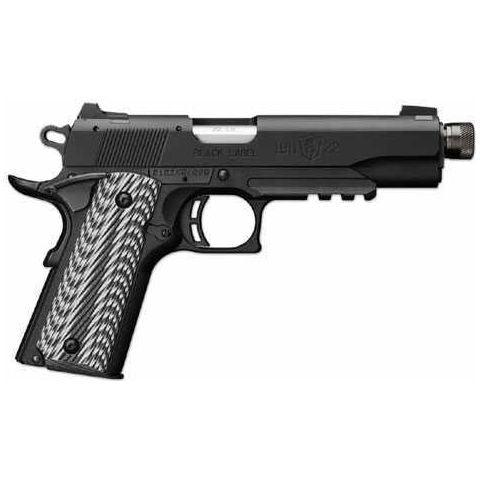 Browning 1911-22 Black Label Pistol 4 7/8" Barrel Matte Finish and Receiver Supressor Ready 22 Long Rifle 051820490 - Buy A Gun