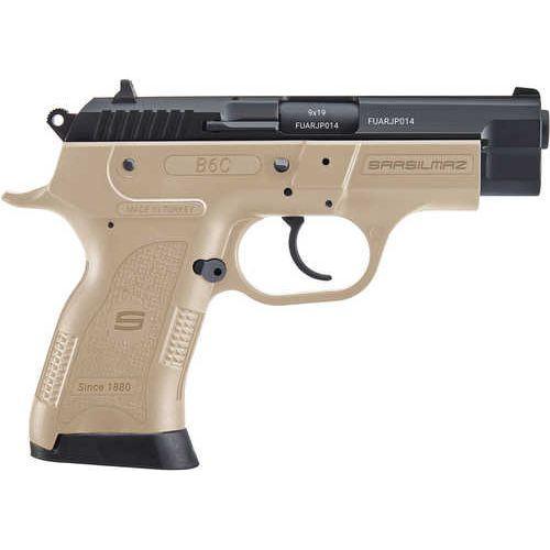 Sar USA B6C Semi-Auto Compact Pistol 9mm Luger 3.80" Barrel 2-13Rd Mag Flat Dark Earth Black Oxide Steel Polymer Grip - Buy A Gun