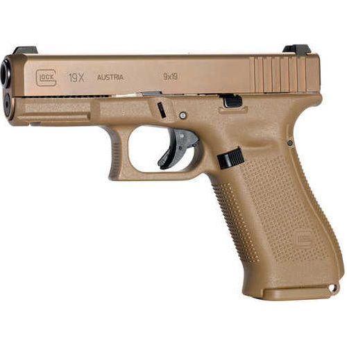 Glock G19X Compact Crossover Semi-Auto Pistol 9mm 4.02" Barrel 1-10Rd Mag Coyote Rough Texture Interchangeable Backstraps Bronze Nitron Polymer Finish - Buy A Gun