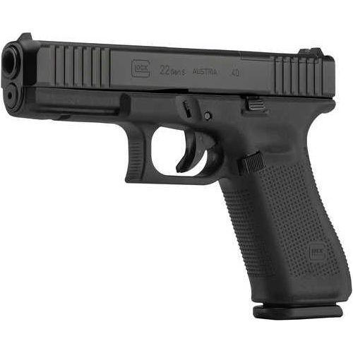 Glock G22 Gen5 MOS Semi-Auto Pistol 40 S&W 4.49" Barrel 1-10Rd Mag Black Rough Texture Interchangeable Backstraps Polymer Finish - Buy A Gun