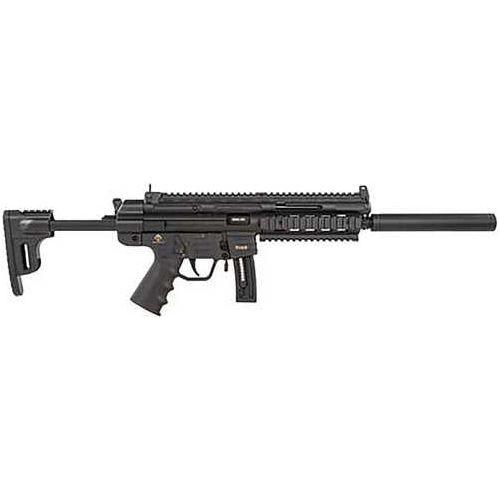 GSG GSG-16 Carbine MP5-Style Semi-Auto Rimfire Rifle .22 Long 16.25" Barrel (1)-10Rd Mag Adjustable Front & Rear Sights Black/Green Synthetic Finish