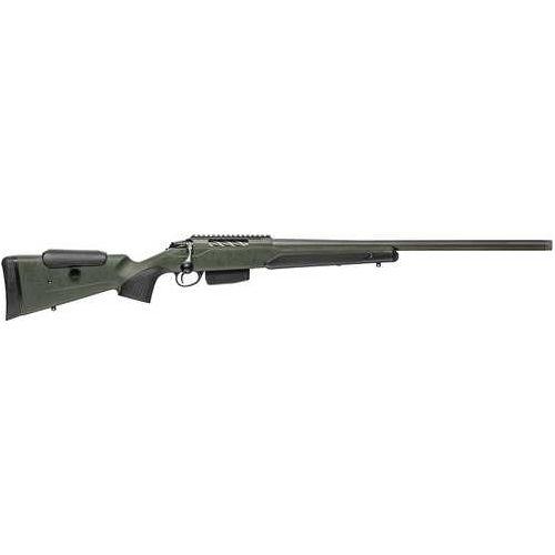 TIKKA T3X SUPER VARMINT 300 Win Mag Rifle 23.7 in barrel 5 rd capacity optic ready sight Black Webbed Green synthetic finish