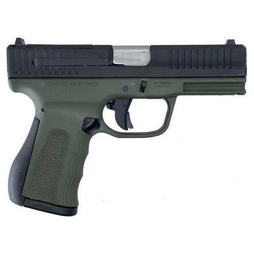 FMK Firearms Mach 9 G3 Pistol 9mm, 4 in barrel, 10 rd capacity, olive drab green, stainless steel finish - Buy A Gun