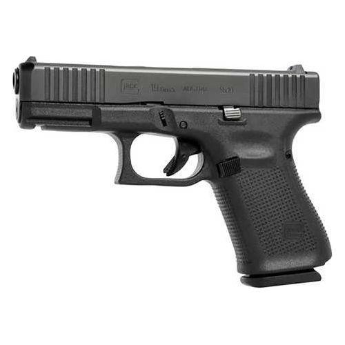 Glock 19 Gen 5 Compact 9mm Luger striker fired handgun, 4.02 in barrel, 10 rd capacity, black polymer finish - Buy A Gun