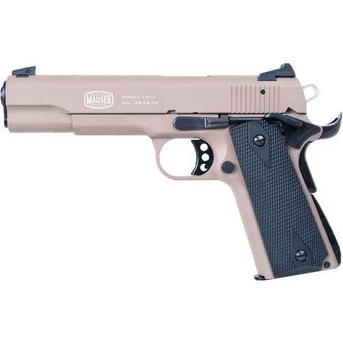 Blue Line Mauser 1911 Semi-Auto Pistol 22LR 5" Barrel (1)-10Rd Mag Fixed Front Sight Adjustable Rear Flat Dark Earth Finish - Buy A Gun