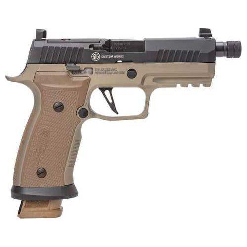 Sig Sauer P320 AXG Combat 9MM Luger Semi-Auto Handgun, 4.6 in barrel, 21 +1 rd capacity, flat dark earth, AXG metal finish - Buy A Gun