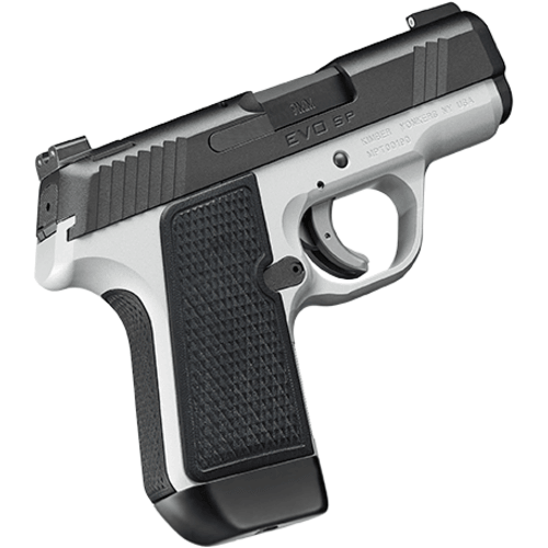 Kimber EVO SP Semi-Auto Pistol 9mm Luger 3.16" Barrel 2-7Rd Magazine Nylon Grips W/ Diamond Checkering Black/Silver Finish - Buy A Gun