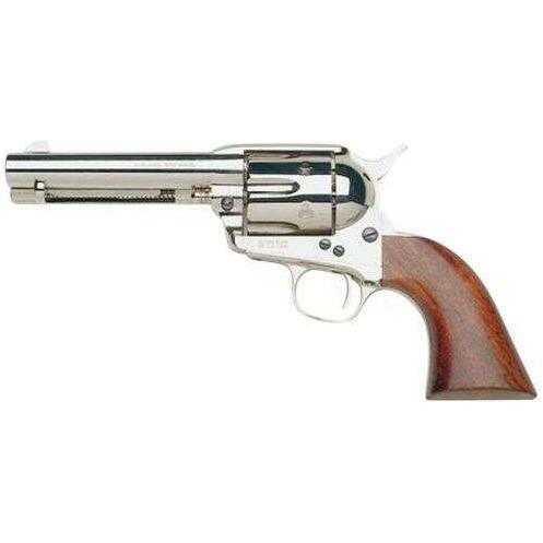 Taylors and Company 555124 1873 Cattleman Nickel Revolver Single 357 Magnum 4.75" Barrel 6 Round Walnut Grip Finish - Buy A Gun