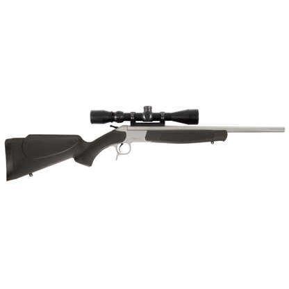 CVA Scout TD Compact Rifle 243 Win 20" Stainless Steel Barrel Single Shot Black Stock With Konus Pro Bolt Action