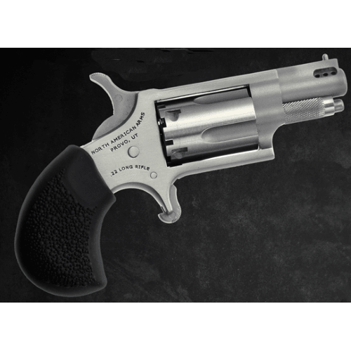 North American Arms Revolver MINI 22 Long Rifle 1-1/8" Ported Barrel Stainless Steel Black Rubber Grip 1NAA-22LR-P - Buy A Gun