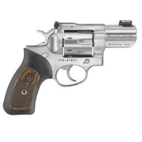 Ruger GP100 Revolver 357 Mag 2.5" Barrel Adjustable Sights Stainless Steel Finish Rubber With Hardwood Inserts 7 Shot Model 1774 - Buy A Gun