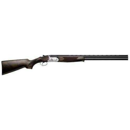 F.A.I.R. - I.Rizzini Premier Em Over/Under 20 Gauge Shotgun with a 3-inch chamber, 28-inch vented rib barrel, and three choke tubes. Features a silver/blued finish with a walnut stock.