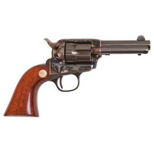 Cimarron 1873 SAA Model P Jr Revolver 38 Special 3-1/2" Barrel Case Hardened Pre-War 1-Piece Walnut Smooth Grip Standard Blued CA985 - Buy A Gun