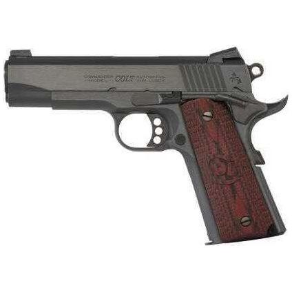 Colt 1911 Combat Commander 9mm Luger 4.25" Barrel 9+1 Rounds Blued Finish Checkered Black Cherry G10 Grip - Buy A Gun