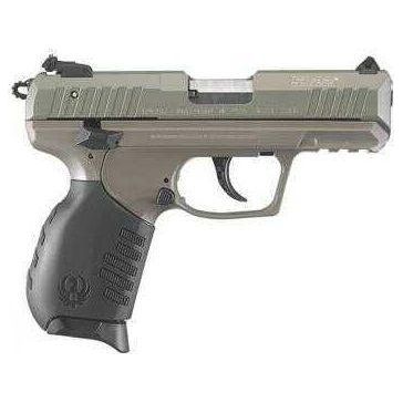 Ruger Semi-Auto Pistol SR22 22 LR Jungle Green Slide Elite Earth Cerakote Frame Black Grip 3.5