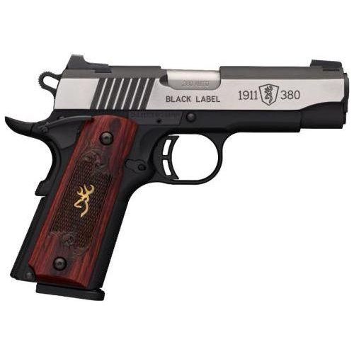 Browning 1911-380 Black Label Medallion Pro Compact 380 ACP Semi-Automatic Pistol 3.625" Steel Matte Barrel - Buy A Gun