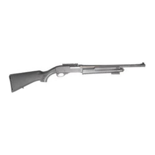 American Tactical Imports S-Beam Shotgun 12 Gauge with 18.5-inch barrel, 3-inch chamber, and 4+1 capacity in a black finish. Pump-action design for reliability.