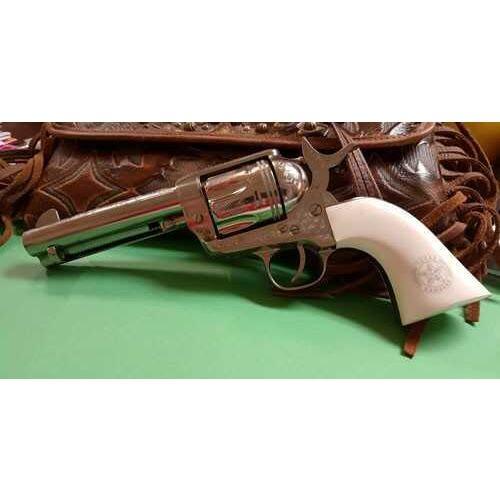 Cimarron Texas Ranger 45 Long Colt Single Action Revolver 4.75" Barrel 6 Round Simulated Engraved Ivory Grip - Buy A Gun