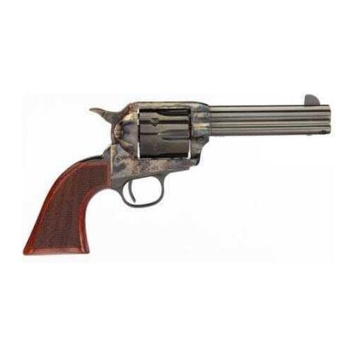 Taylor Uberti Short Stroke Runnin Iron 1873 Revolver 45 Long Colt With Low Flat Hammer Spur, Checkered Grip, And Case Hardened Frame 4.75