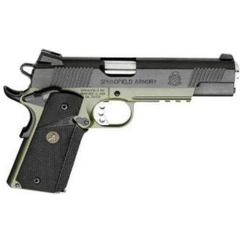 Springfield Armory 1911 Loaded Operator MC Semi Auto Pistol .45 ACP 5" Stainless Steel Match Grade Barrel 7 Round Magazine 3-Dot Night Sights 2-Tone OD Green - Buy A Gun