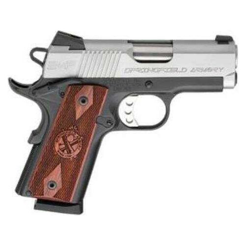 Springfield Armory EMP 1911 9mm Luger Semi Auto Pistol 3" Match Grade Barrel 9 Rounds FO Front Sight Wood Grips Stainless/Black - Buy A Gun