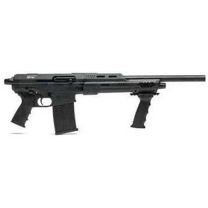 Standard Manufacturing SKO-12 Shorty 12 Gauge semi-automatic shotgun with an 18-inch barrel, 3-inch chamber, and 5-round magazine. Features a black finish and includes a forward tactical grip for enhanced control.