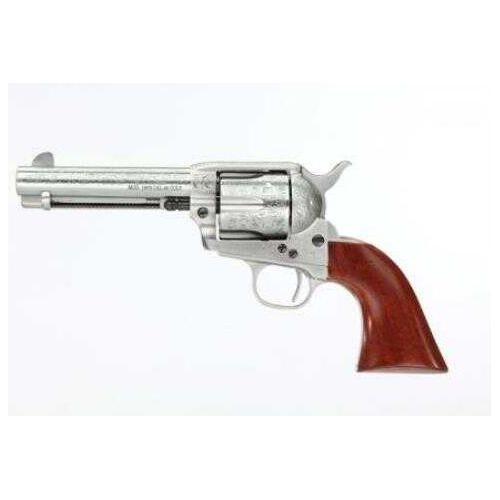 Taylor Uberti 1873 Cattleman Floral Engraved Revolver 45 Colt 4.75" Barrel With White Finish Laser And Walnut Grips - Buy A Gun