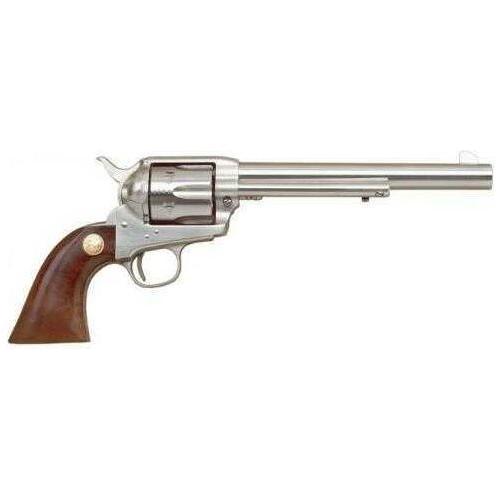 Cimarron 1873 SAA 357 Magnum Stainless Steel Frontier Revolver 7.5" Barrel Pre-War Walnut Grip Finish Pistol MP4505 - Buy A Gun