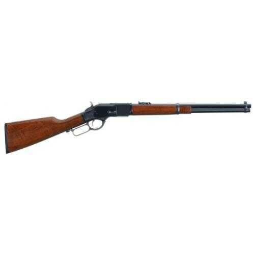 Taylor Uberti 1873 Carbine Lever Action Rifle 44 Mag 19" Round Barrel With Blue Frame And Walnut Stock