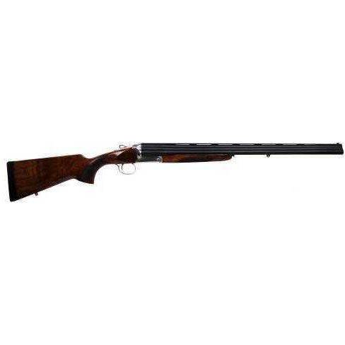 Chiappa Firearms Triple Crown shotgun with matte blue receiver, walnut wood stock, and 26-inch barrel. Chambered for 28 gauge with a 2 3/4-inch chamber.