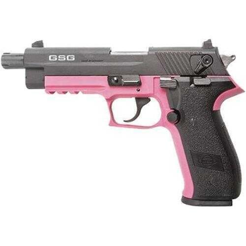 ATI GSG FireFly Semi Automatic Pistol 22 Long Rifle 4.9" Barrel 10 Round Capacity Black Polymer Grip With Pink Frame - Buy A Gun