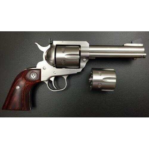 Ruger Revolver Blackhawk Flattop 357 Mag 9mm Combo 4 5/8" Barrel Mid-size Stainless Steel Frame Wood Grips - Buy A Gun