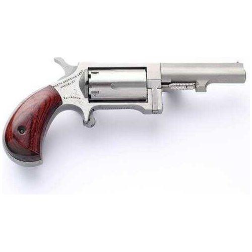 North American Arms SW250 Mini-Revolver Sidewinder 22 Mag 2.5" Barrel 5 Round Stainless Steel Wood Grip - Buy A Gun