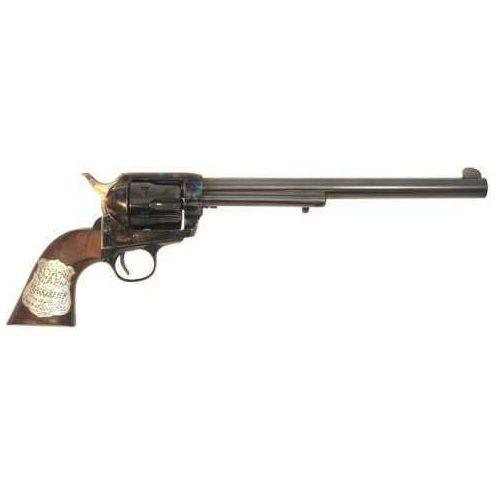 Cimarron Wyatt Earp Frontier Buntline 45 Colt 10" Barrel Old Model Case Hardened Standard Blued Finish Revolver Md: PP558 - Buy A Gun