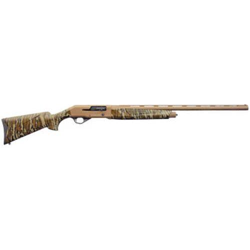 Charles Daly 601 Semi-Auto 12 Ga. Shotgun 28" Barrel 4Rd Capacity Improved Cylinder/Modified/Full Chokes Fiber Optic Sight Checkered Synthetic Stock Mossy Oak Bottomland w/ FDE Receiver/Barrel