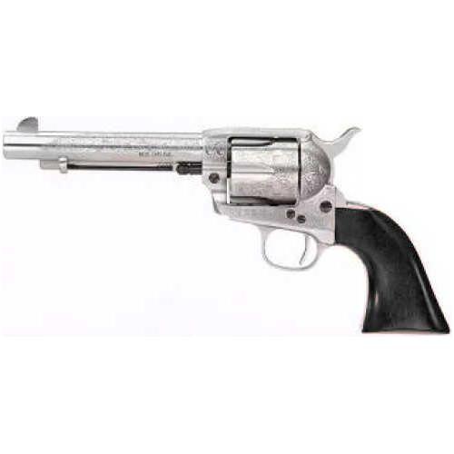 Taylor/Uberti 1873 SA Revolver White Finish Full Coverage Engraved with Polymer Black Grip .357 Magnum 5.5