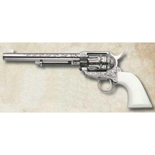 Cimarron Teddy Roosevelt Nickel Engraved 1873 SA .45 Colt Revolver 7.5