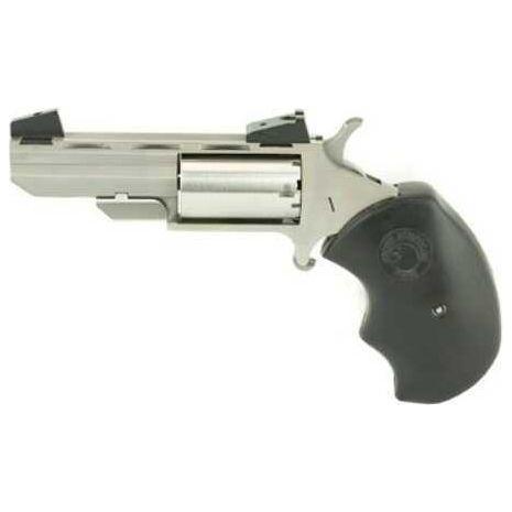 North American Arms Black Widow Revolver Single Action 22LR 22WMR 2" Steel Stainless Rubber 5Rd 8.8oz With Second Cylinder NAA-BWCA - Buy A Gun