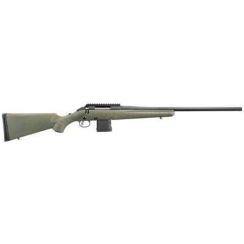 Ruger American Predator Rifle Bolt-Action 223 Rem 22" Threaded Barrel Matte Black Finish Green Composite Stock Scope Base 10 Rounds AR Style Magazine