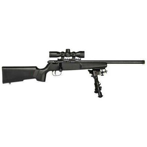 Savage Rascal XP Target Single Shot Bolt Action Rifle 22 Long Includes 4X32 Scope With Bipod