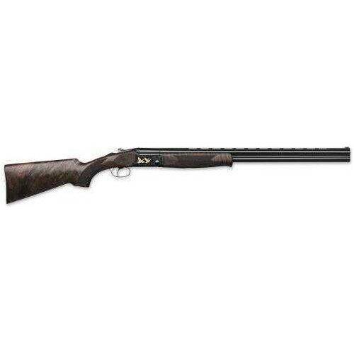 F.A.I.R. O/U Shotgun SLX 600 Black 28 Gauge with a 28-inch barrel and 2 3/4-inch chamber. Features a sleek black finish and elegant wood stock.