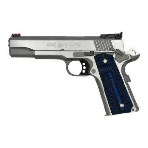 Colt 1911 Gold Cup Lite Semi Auto Pistol .45 ACP 5" National Match Barrel 8 Rounds Fiber G10 Grips Brushed Stainless Steel - Buy A Gun