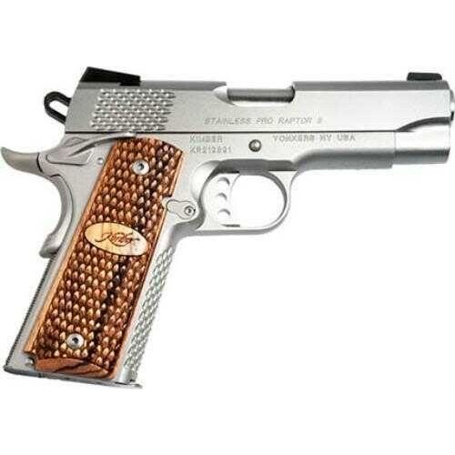 Kimber Stainless Pro Raptor II .45 ACP 4" Barrel SS Frame 8rd Magazine Zebrawood grips W/ Scale Pattern - Buy A Gun