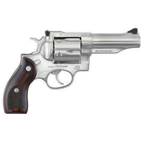 Ruger Redhawk 45 ACP & Colt 4.20" Barrel 6rd Satin Stainless Finish Hardwood Grips - Buy A Gun