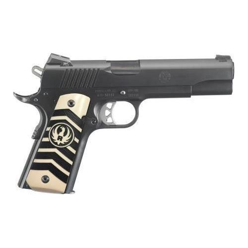 Ruger SR1911 Semi-Automatic Pistol 10mm 5" Barrel 8 Round Black Frame Chevron Ivorylite Grips - Buy A Gun