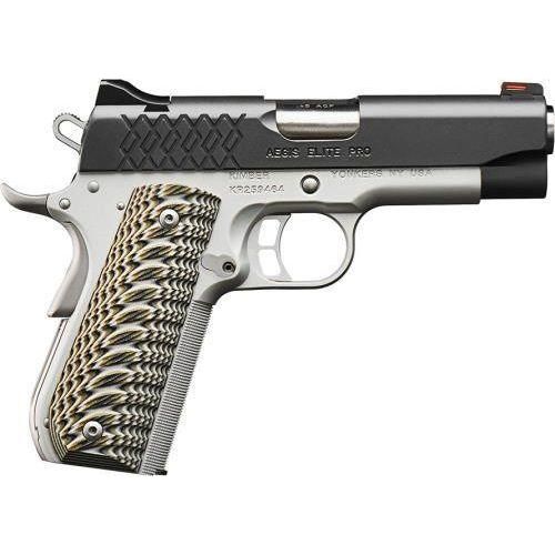 Kimber 9mm Aegis Elite Pro 4" Barrel 9+1 Capacity Fiber Optic Sights Matte Black Slide/Satin Silver Frame G Grips - Buy A Gun