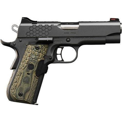 Kimber 9mm Khx Pro 4" Barrel 9+1 Capacity Gray Finish Fiber Optic Sights G10 Hogue Magrip Laser Grip - Buy A Gun