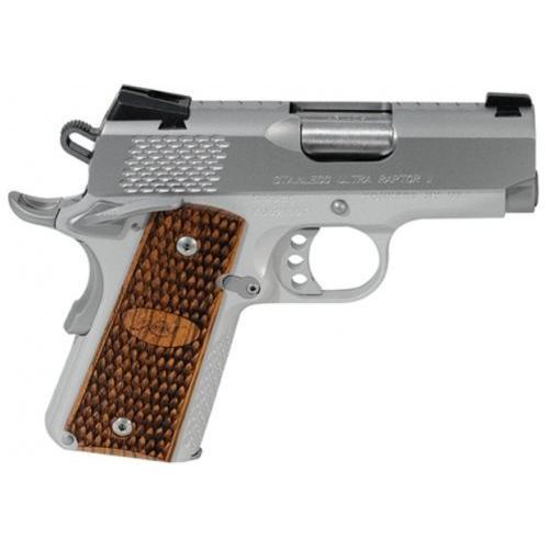 KIMBER 45ACP STAINLESS ULT RAPT II 3" Barrel 7+1 Capacity Zebrawood grips Satin Silver Finish - Buy A Gun