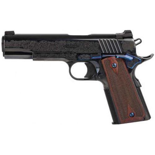 Standard Manufacturing Company 1911 Semi-automatic Full Size 45ACP 5" Stainless Steel Match Grade Barrel 4140 Carbon Frame Blued Finish with Deluxe