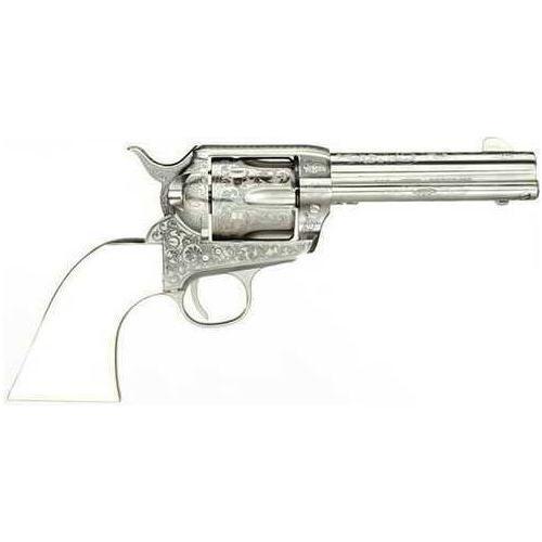 Taylor's & Company Revolver Outlaw Legacy 357 Magnum 4.75" Barrel 6 Rounds Nickle Engraved With Plastic Grip - Buy A Gun